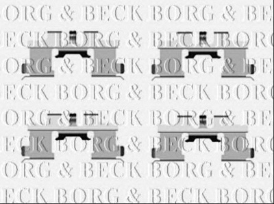 BORG & BECK bbk1372 -  Комплектующие, колодки дискового тормоза